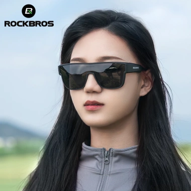 Kính râm ROCKBROS đi xe đạp phân cực cận thị lớn chống gió bảo vệ du lịch thể thao