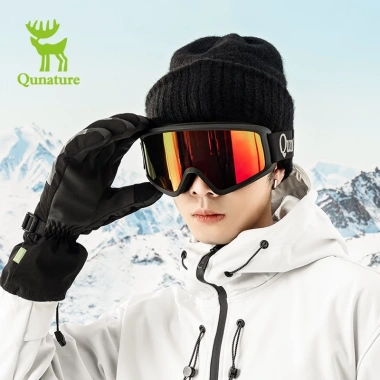 Kính trượt tuyết Qunature bảo vệ UV Nam Nữ, khung lớn thoáng khí, chống sương mù, dùng ngoài trời