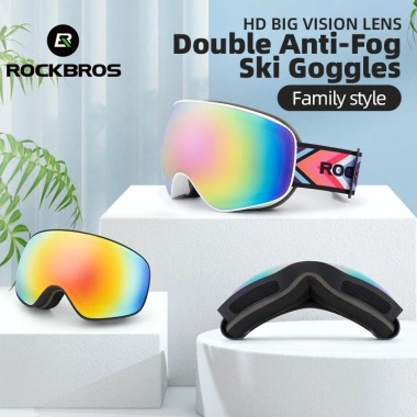 Kính trượt tuyết ROCKBROS chống sương mù, gió, cận thị cho người lớn và trẻ em - Thiết bị thể thao tuyết