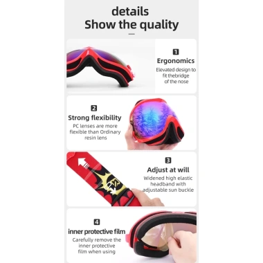 Kính trượt tuyết ROCKBROS hai lớp chống sương mù UV400 cho snowboard - Thể thao ngoài trời, giá chỉ 505.804₫