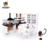 KOZEEY 1/12 Nhà Búp Bê Thu Nhỏ Nội Thất Nhà Bếp Tủ Nấu Trắng 575k 8