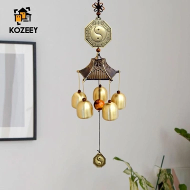 KOZEEY Chuông Gió Nhỏ Bằng Đồng Thau Treo Trang Trí Nhà Cửa Giá Ưu Đãi 212.300₫