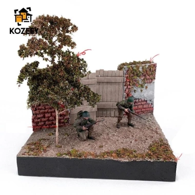 KOZEEY Diorama Thực Tế Thu DIY - Bộ Mô Hình Vườn Cổ Tích Đường Sắt Mùa Thu