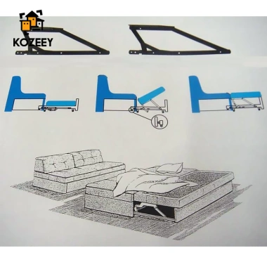 KOZEEY Ghế Sofa Nâng Lên Cơ Chế Giường Bản Lề Đen - Thiết Kế Mùa Xuân, 344.300₫ 6