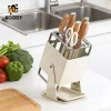 KOZEEY Khối dao nhà bếp xoay đa năng có khay nhỏ giọt, hộp đựng dụng cụ – Tiết kiệm cho gia đình và nhà hàng 9