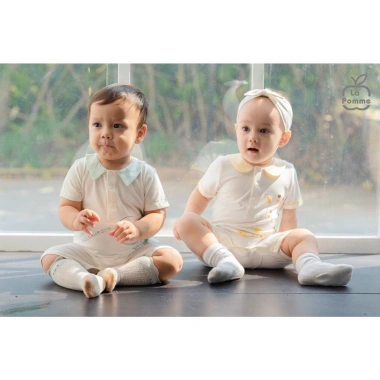 LaPom Body cộc tay Đảo Xanh Kỳ Thú - Đồ sơ sinh bé trai, bé gái, giảm giá 225k