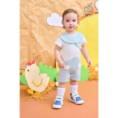 LaPom Body cộc tay Gà bông tinh nghịch - Đồ sơ sinh bé trai, bé gái giá ưu đãi 239k 3