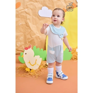 LaPom Body cộc tay Gà bông tinh nghịch - Đồ sơ sinh bé trai, bé gái giá ưu đãi 239k 4