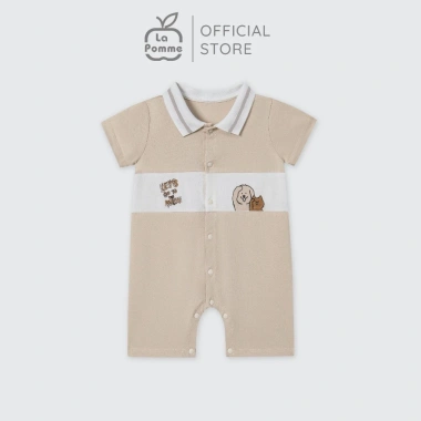LaPom Body cộc tay La Pomme Cún con phối màu - Đồ sơ sinh bé trai - bé gái, giá ưu đãi 225.000 8