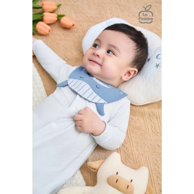 LaPom Body Dài Tay La Pomme Hello Sunday Chât Petit - Đồ sơ sinh bé trai, bé gái, siêu mềm, giá chỉ 249.000 VND