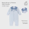 LaPom Body Dài Tay La Pomme Hello Sunday Chât Petit - Đồ sơ sinh bé trai, bé gái, siêu mềm, giá chỉ 249.000 VND 10