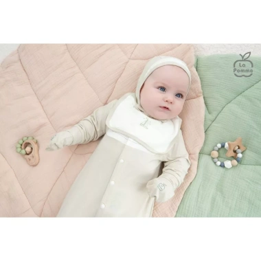 Lapom Body dài tay La Pomme phối cổ ngọt ngào - Đồ sơ sinh bé trai, bé gái, giảm còn 210.000₫