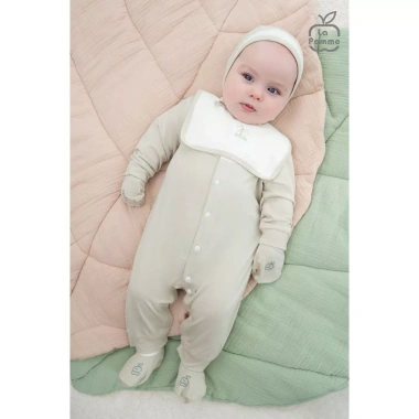 Lapom Body dài tay La Pomme phối cổ ngọt ngào - Đồ sơ sinh bé trai, bé gái, giảm còn 210.000₫