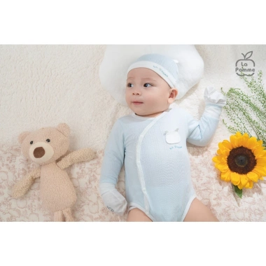 LaPom Bodychip Dài Tay Gấu Con Ngộ Nghĩnh - Đồ sơ sinh bé trai, bé gái, chỉ 165k