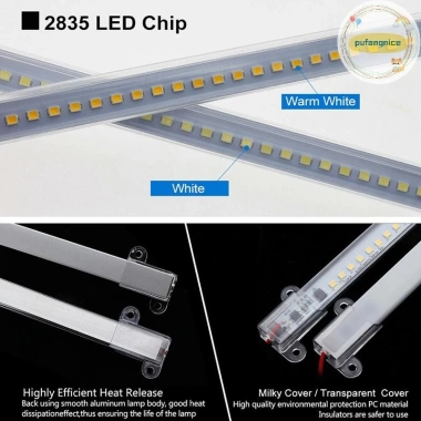 LED Pufangnice 2.835 AC220V Độ Sáng Cao 72 LEDs Dải Cứng 30-40cm Tiết Kiệm 5