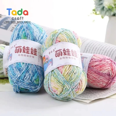 Len Baby Yarn Màu Loang 40gr – Mã 101‑120, Giá 35.700₫, Nhỏ gọn, Đa màu, Phù hợp bé