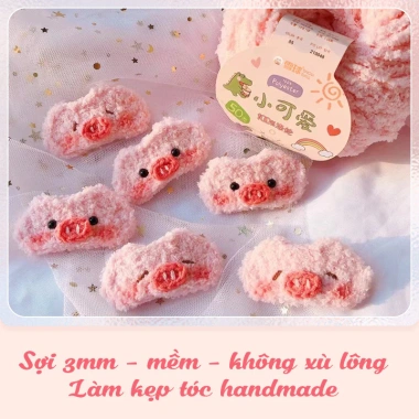 Len bông xù Xiaoke sợi nhỏ 3mm cuộn 50g - Giá ưu đãi 30.800₫, phù hợp làm đồ handmade