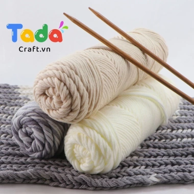 Len Cotton Love sợi 3mm mềm mại - Len ống nội địa Trung cuộn 100g giá 37.800 VND