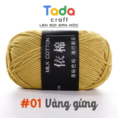 Len Milk Cotton Mác Đen Cuộn 50gr (Mã 01-50) - Giá chỉ 19.360₫, giảm tới 4.259₫ 10