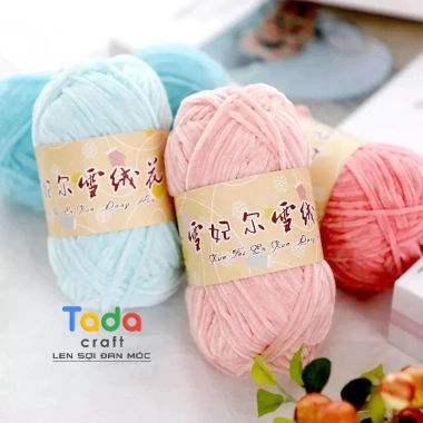 Len Nhung 2mm Chuyên Móc Thú Bông - Cuộn 40gr Giá Ưu Đãi 16,500₫