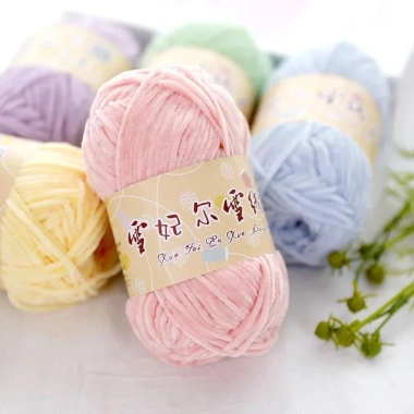 Len Nhung 2mm Chuyên Móc Thú Bông - Cuộn 40gr Giá Ưu Đãi 16,500₫