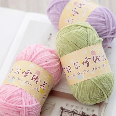 Len Nhung 2mm Chuyên Móc Thú Bông - Cuộn 40gr Giá Ưu Đãi 16,500₫