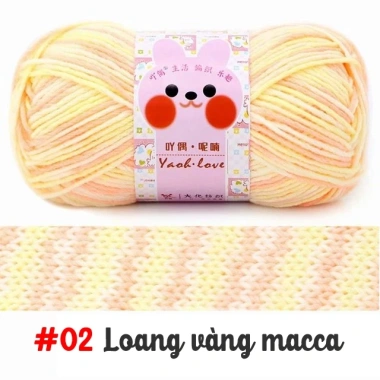 Len Yaoh Wool Love Màu Loang Ngọt Ngào 100gr - Vải len giá chỉ 44.100 VND 9