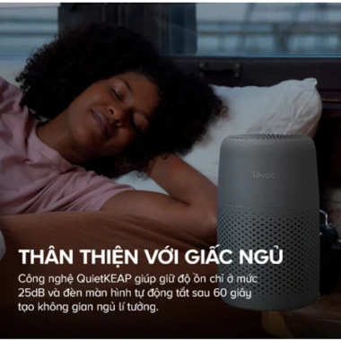 Levoit Core Mini Pro – Máy lọc không khí 15m2, lọc than, Vortex 3.0, 24 tháng BH