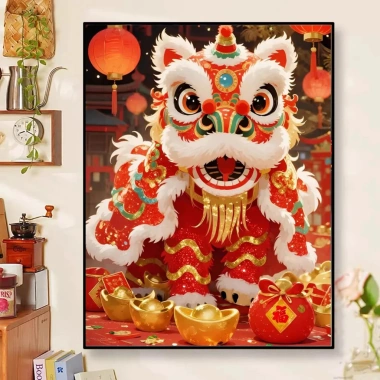 Lion Dance Cross Stitch 2.026 – Thêu Ren phong Trung Quốc, hoạt hình, chất liệu thành phẩm 4 Lion Dance Cross Stitch 2.026 – Thêu Ren phong Trung Quốc, hoạt hình, chất liệu thành phẩm 4