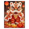 Lion Dance Cross Stitch 2.026 – Thêu Ren phong Trung Quốc, hoạt hình, chất liệu thành phẩm 5