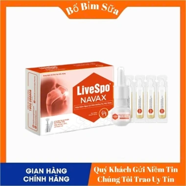 LiveSpo Navax 10 ống - Nước muối bào tử lợi khuẩn, giảm nghẹt mũi, viêm mũi, hỗ trợ hô hấp – 285.000₫ 2