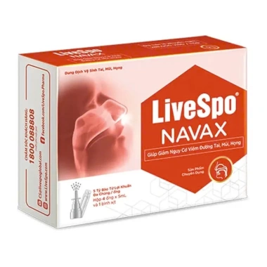 LiveSpo Navax 10 ống - Nước muối bào tử lợi khuẩn, giảm nghẹt mũi, viêm mũi, hỗ trợ hô hấp – 285.000₫ 6