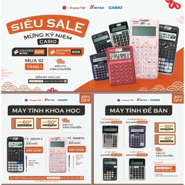 Livestream 60 Năm Casio - Máy Tính Đầu Tiên, Giá Ưu Đãi 500.000₫, Quà Tặng Đặc Biệt