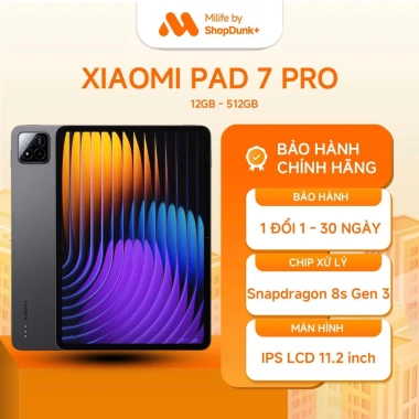 Livestream: Xiaomi Pad 7 Pro 12GB 512GB Chính Hãng - Giá 17.990.000, BH 18 Tháng
