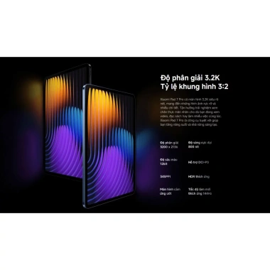 Livestream: Xiaomi Pad 7 Pro 12GB 512GB Chính Hãng - Giá 17.990.000, BH 18 Tháng