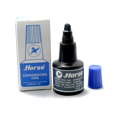 Lọ Mực Đóng Dấu Horse H-30cc Thái Lan - Mực Tươi Mau Khô, Dùng cho mọi loại khay dấu, 11.700 VND