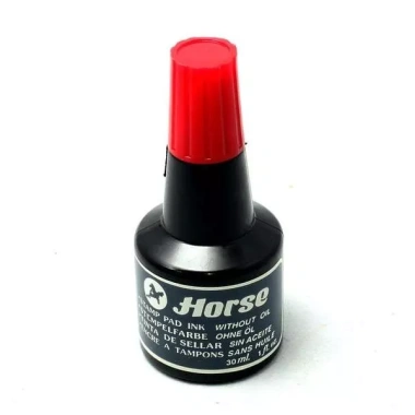 Lọ Mực Đóng Dấu Horse H-30cc Thái Lan - Mực Tươi Mau Khô, Dùng cho mọi loại khay dấu, 11.700 VND