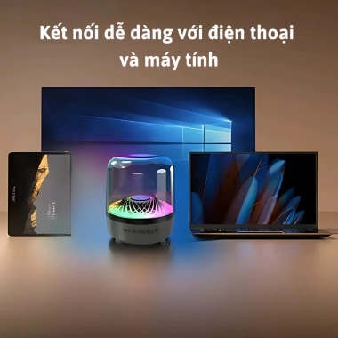 Loa Bluetooth Glass 5 Bass 30W, Âm thanh vòm, RGB LED, Bảo hành 12 tháng, 259.999₫ 2