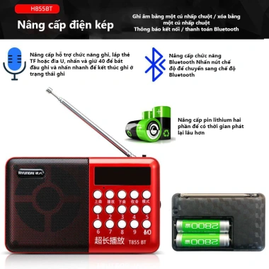 Loa đài FM mini USB hỗ trợ thẻ nhớ, tai nghe, đèn pin - Radio kỹ thuật số di động, chỉ 85.000₫ 8