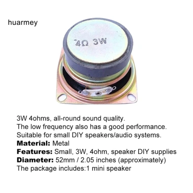Loa HUARMEY Mini toàn dải kim loại, âm thanh nổi, giá chỉ 49.500đ cho gia đình 3
