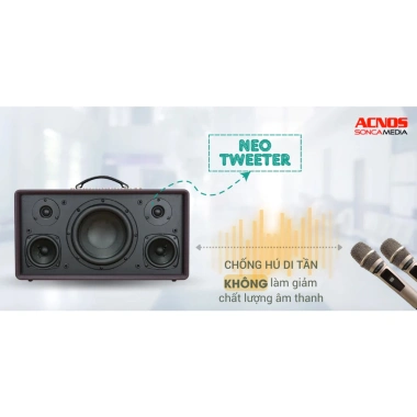 Loa Karaoke ACNOS Flac 36 V2 Bluetooth di động - Chính hãng, tặng dây Optical kết nối Tivi, giá 7,45 triệu VND