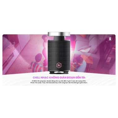Loa Kéo Alpha Works STUDIO 110 100W, Karaoke Di Động, Micro Không Dây, Hàng PGI BH 12 Tháng