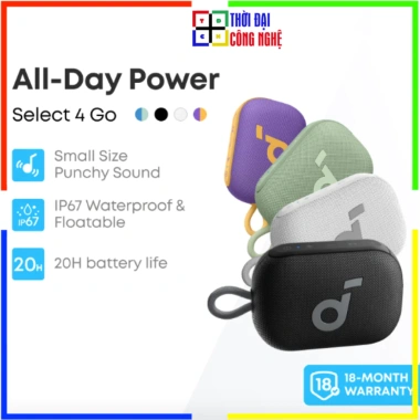 Loa Soundcore Select 4 Go Anker A31X1 chính hãng, 18 tháng bảo hành, 1 đổi 1 15 ngày, 495.299 VND
