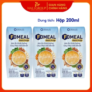 Lốc 3 Hộp Fomeal Basic Soup 200ml - Giá 99k, Dinh Dưỡng, Nhanh Gọn, Tiết Kiệm