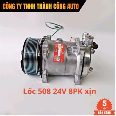 Lốc điều hòa 508 24V 8PK - Lốc lạnh 508 - Lốc nén PK Thái Lan chính hãng, chỉ 2.15 triệu