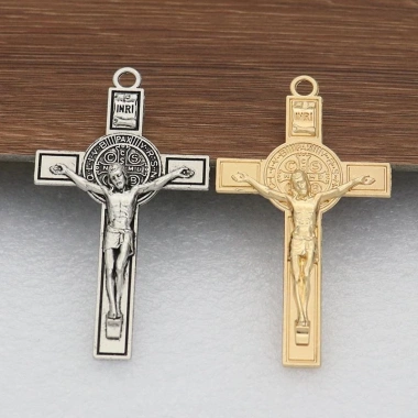 Lốc Tôn Giáo Thánh Benedict Trừ Tà Thánh Giá - Dây chuyền DIY quyến rũ cho vòng cổ 2
