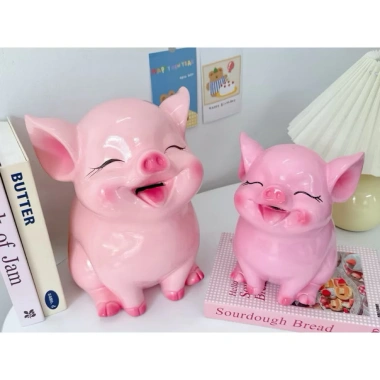 Lợn đất tiết kiệm size trung to đại siêu dễ thương, dáng ngồi xinh xắn - Piggybank Store LD12 h 80.000 VND 5
