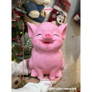 Lợn đất tiết kiệm size trung to đại siêu dễ thương, dáng ngồi xinh xắn - Piggybank Store LD12 h 80.000 VND 6