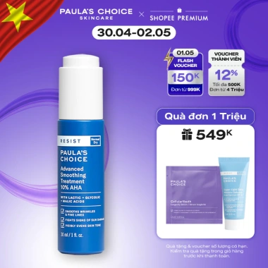 Lotion Paulas Choice Resist 10% AHA 30ml Da sáng mịn, căng bóng giá 1.048.000₫