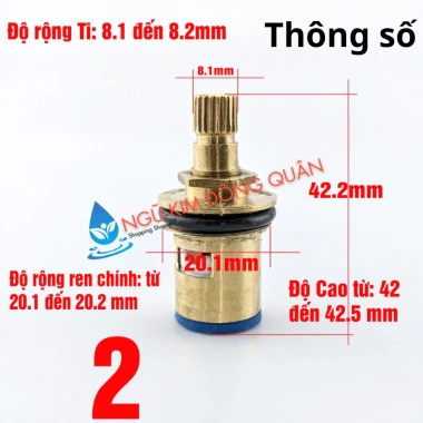 LS2 Lõi lạnh đồng Thau 304 không rỉ sét - BH 10 năm, ốc chuẩn, giá 26.750 VND, phù hợp vòi hồ, vòi chén, van T 304